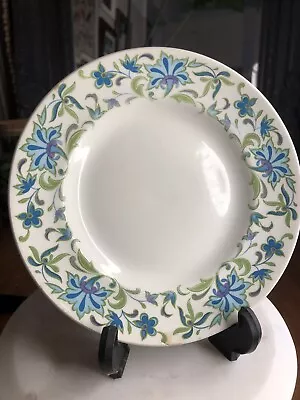 Vtg Midwinter Spanish Garden  Plate White Blue Flowers Floral Retro Side Plate • £2