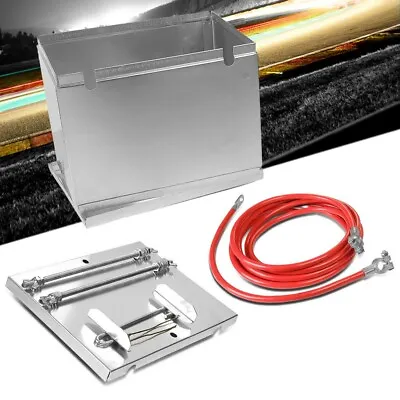 Aluminum Box Semi-Polish Battery Box Relocation Kit 2-Gauge Copper Cable Wire • $105.18