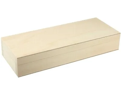£9.99 • Buy Unpainted Wooden Pencil Case Box Desktop Stationery Organizer Decoupage /P01