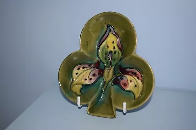 £55 • Buy A Very Rare Walter Moorcroft  Arum Lily  Bridge  Clubs  Shape Dish C1960's