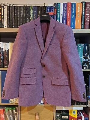 Holland Esquire Pink Herringbone Jacket - Size 38 • £150