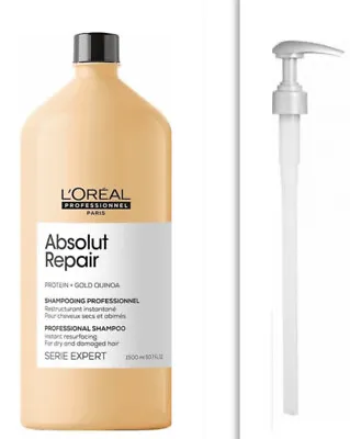 £32.99 • Buy L'Oreal Serie Expert Absolut Repair Shampoo 1500ml + FREE Pump (FAST DISPATCH)