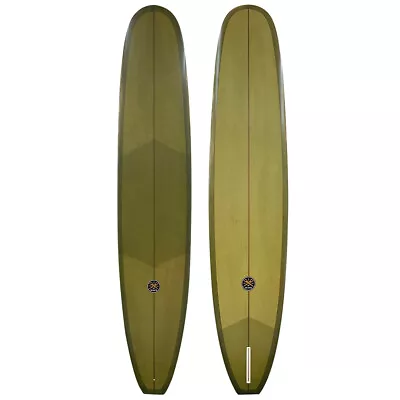 9'6  SR MFG - Used Singlefin Noserider Longboard Surfboard - Green Resin Tin • $724.99