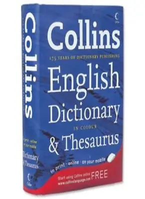 Collins Dictionary And Thesaurus With Internet-linked Supplement Hardback Ref 9 • £3.29