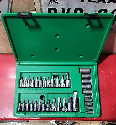 SK Tools 19763 35 Pc 1/4  3/8  1/2  Master Torx Bit Socket Set (T40 TR Damaged) • $164.95