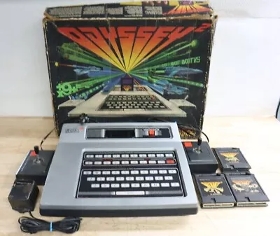 Vintage Magnavox Odyssey 2 Launch Grey System & 2 Wired Controllers Parts/Repair • $54.99