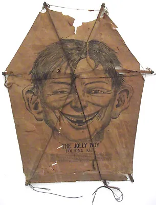 J C AYLING Original 1924 JOLLY BOY Patent PAPER KITE Folding HEXAGON ANTIQUE VTG • $850