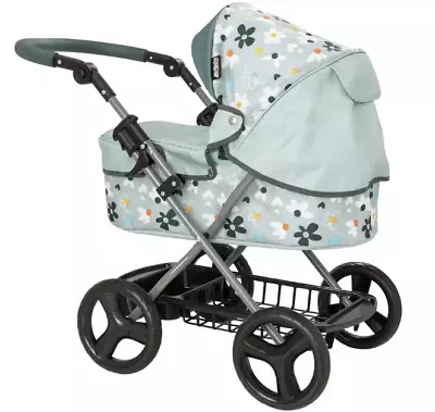 Mamas & Papas Junior Ultima Dolls Pram Green Floral Toy Push (box Open) #5499 • £34.99