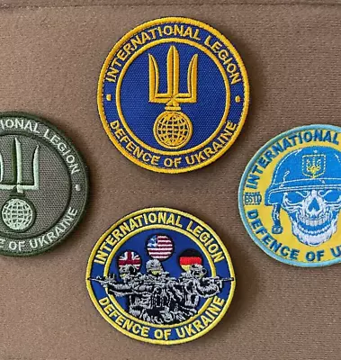 Ukrainian Morale Patches International Legion Of Ukraine Badge Hook Set * 4 Pcs • $34.50