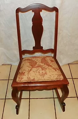 Mahogany Sewing Rocker / Rocking Chair  (BH-R156) • $299