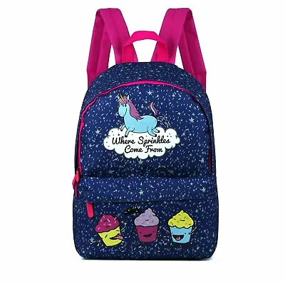 David And Goliath Where Sprinkles Come From Blue Unicorn Backpack Rucksack Bag • £19.95