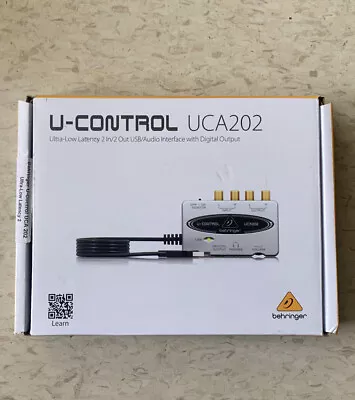 BEHRINGER U-CONTROL UCA202 Audio Interface 2×2 Digital Output USB White New • $42