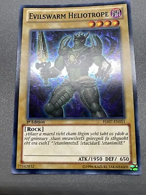 Yu-Gi-Oh! Evilswarm Heliotrope Super Rare 1st Edition HA07-EN011 MP • $2.56