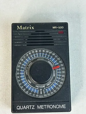 Matrix MR500 Quartz Metronome Vintage Built In Back Stand Tested Works • $32