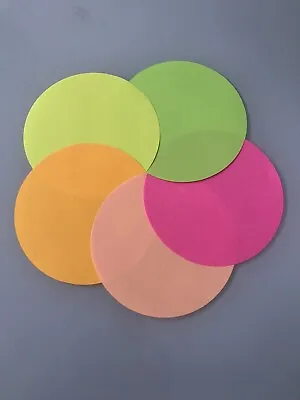 3 Inch Paper Circles Scrapbook Crafting & Card Making. 75gsm X 50 Neon • £1.75