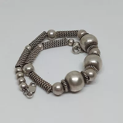 Vintage Signed 925 Tuareg SILVER Sterling Silver Link Bracelet Balls Jewelry • $45