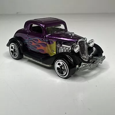 Vintage 1979 Hot Wheels Hot Rod Purple With Side Flames White Wall Tires • $15.90