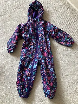 £3 • Buy Mountain Warehouse Baby Girls Fleece Lined Purple All In One Splash Suit 18-24mt