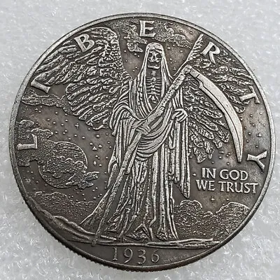 Challenge Coin 1936 US Grim Reaper Gift Sickle Vintage Liberty Souvenir Replica • $2.99