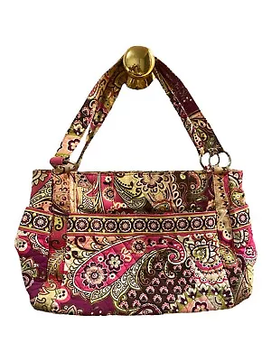 Vintage VERA BRADLEY 'Stephanie' Very Berry Paisley Bag Tote Retired Pattern • $30