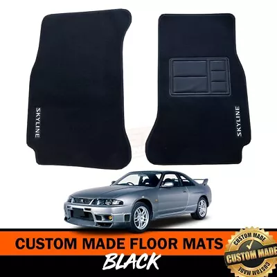 Front Custom Floor Mats For Nissan R33 Skyline In 1989-1993 GTS-T GTS GT-R BLACK • $104.95