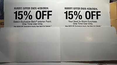 HOME DEPOT: 15% Off Purchase In-Store MAX $200 + 15% Off Behr Paint Exp 4/28/24 • $39.99