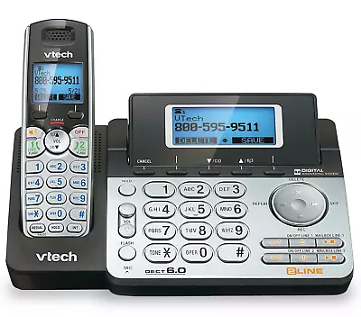 VTech 1 Handset 2 Line Cordless Phone System With Answering System & Caller ID • $89.99