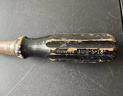 Vintage IRWIN 300-S-10  Square Shaft Slotted Screwdriver Made In U.S.A. • $10