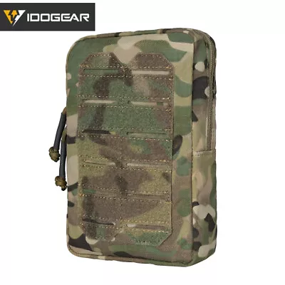 IDOGEAR Tactical Pouch MOLLE Vertical Utility Pouch Laser Cut Sundry Bag Hunting • $17.91