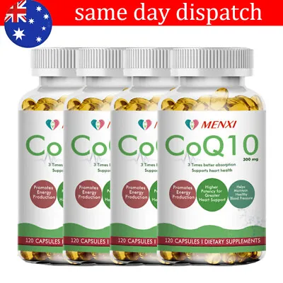 120 Caps Coq10 Coenzyme Q10 Capsule 300Mg Supports Cardiovascular Heart Health • $20.99