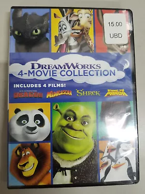 DreamWorks 4-Movie Collection DVD Dragon Madagascar Shrek Panda BRAND NEW SEALED • $6.30