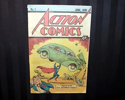 Vintage 1938 ACTION COMICS #1 - FIRST Superman - 1976 Reprint .. Sleeping Bag Bc • $47.55