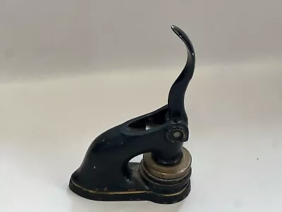 Vintage Cast Iron Seal Embosser Press Stamp NY National Camera Shops Of Babylon • $30