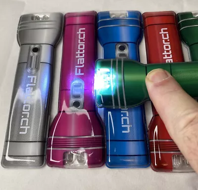 £4.99 • Buy Flat LED Torch Magnetic Fridge Magnetic Dual POCKET MICRO LIGHT WALKING CAMPING