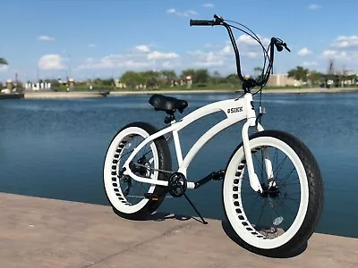 Mens Sikk Ss Aluminum Stormtrooper 7 Speed Fat Tire Ufo Beach Cruiser • $899.99