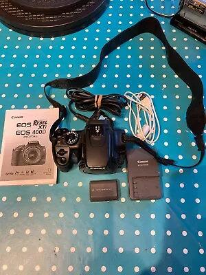 Canon EOS 400D 10.1MP Digital SLR Camera - Black (Body Only) • £35