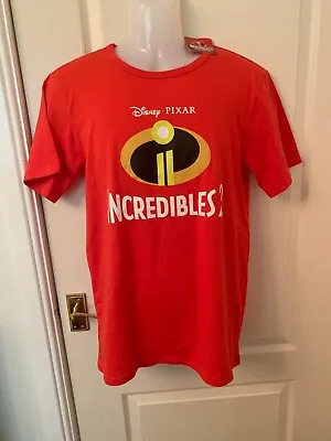 Disney Pixar Incredibles 2 Red T-Shirt Size Medium New With Tags • £5.49