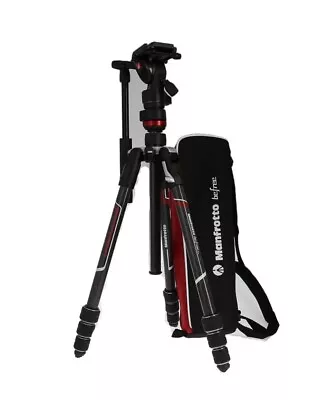 Manfrotto MVKBFRT-Live Befree Live Travel Tripod Kit Twist Lock Fluid Video Head • $154.99