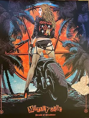 Motley Crue Rare Decade Of Decadence Screenprint Poster #10/100 • $299.99