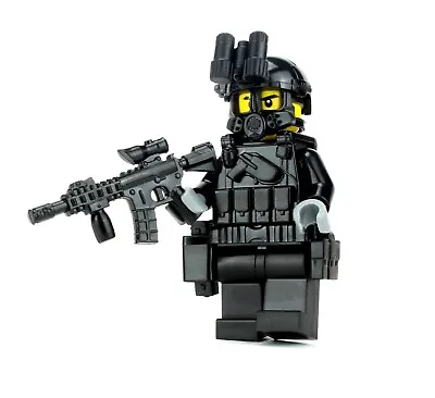SWAT Assaulter Police Officer Minifigure Made W/real LEGO® Minifigure • $16.84