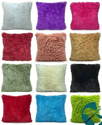 £3.99 • Buy Super Soft Faux Fur Cushions + Covers Or Covers Only In 8 Lovely Colours