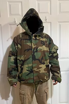 U.S. Military Chemical Protective Suit Coat - Woodland Camo Size Medium Reg • $40