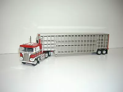 Dcp First Gear 1/64 Koppes Kw K100 Coe And 45' Wilson Vintage Livestock Trailer • $129.99
