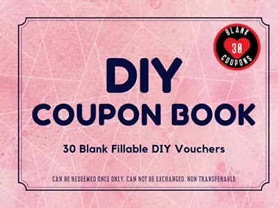 DIY Coupon Book 30 Blank IOU Coupons Gift Certificates Vouchers Booklet To Fi... • £10.08