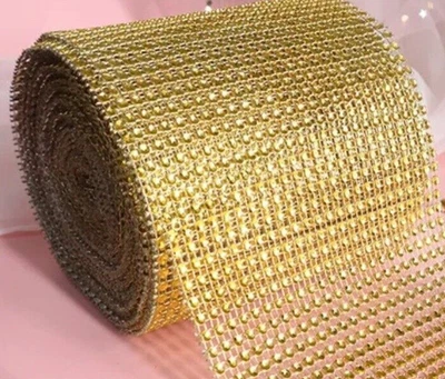 £4.99 • Buy 9 Meters Silver Diamante/ Diamonte Rhinestone Effect Mesh Ribbon Cake Trim 