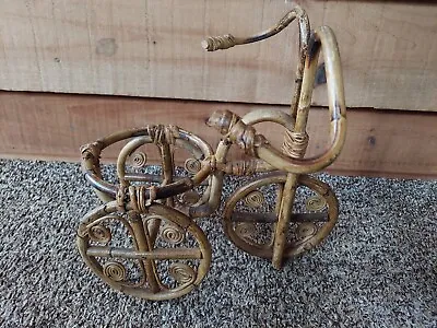 Handmade Wood Vine Doll Tricycle Toy Tricycle Or Small Plant Pot • £32.10