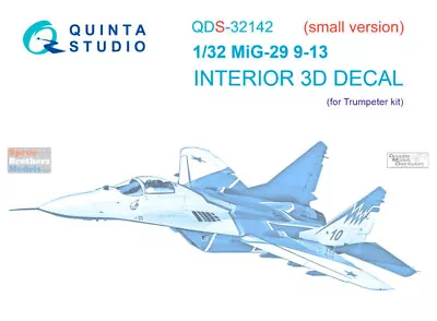 QTSQDS32142 1:32 Quinta Studio Interior 3D Decal - MiG-29 9-13 Fulcrum C (TRP • $32.49