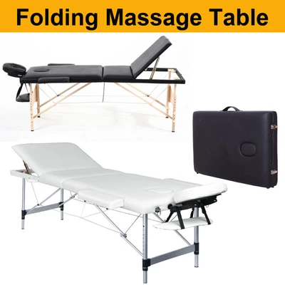 £79.10 • Buy Foldable Massage Table Bed Beauty Tattoo Salon Waxing Facial SPA Care Couch Bed