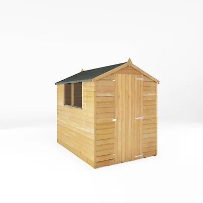 Waltons 7x5 Wooden Garden Shed Overlap Apex Single Door Windows Storage 7ft 5ft • £356.99