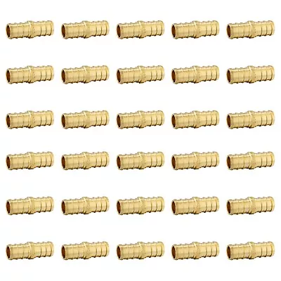 30 PCS EFIELD 1/2  Pex Straight Coupling Brass Crimp Fitting Lead Free-NSF • $19.99